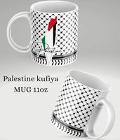 Tasses à café en céramique de 11 oz avec impression par sublimation, motif pastèque souvenir palestinien
