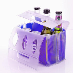 บี.วี.อี. กระเป๋าเก็บความเย็นแบบหุ้มฉนวน 6 ขวด พร้อมแผ่นน้ำแข็ง PVC สำหรับขนส่งเครื่องดื่ม - Product Image 1