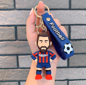 <span class=keywords><strong>Porte</strong></span>-clés de football de dessin animé 3D, figurine de joueur de football, poupée <span class=keywords><strong>porte</strong></span>-clés en caoutchouc pour les amateurs de sport - Product Image 4