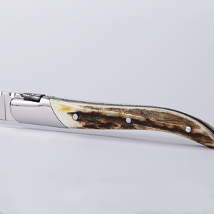 Vente directe en <span class=keywords><strong>usine</strong></span> manche en bois de cerf <span class=keywords><strong>Laguiole</strong></span> ensemble de couverts en acier inoxydable ensemble de couverts couteau à steak et fourchette ensemble pour la maison hôtel - Product Image 4