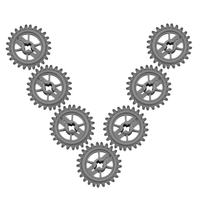 Yuetian Gear 24 dents couronne bloc briques en plastique petites particules jouet blocs de construction NO.3650b