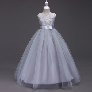 Vestido de Princesa sin Mangas con Encaje para Niñas Medianas y Mayores, Venta al por Mayor de Fábrica, Vestido Formal de Boda Largo y Abullonado Personalizado - Product Image 3