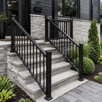 Rampe d'escalier et balustrade de balcon modernes en alliage d'aluminium de luxe pour extérieur, antirouille et étanche, pour l'Australie