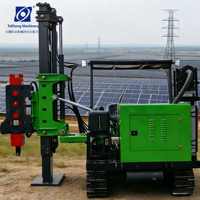 Pompe moteur vibrante solaire pour piquage de pieux à haute efficacité, compatible avec les sols molles et les spécifications de plusieurs pieux photovoltaïques