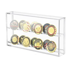 מותאם אישית ברורה קיר אקריליק רכוב תצוגת תג מטבע עבור אספנות - Product Image 4