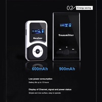 Microphone casque gratuit 30 récepteurs 2 émetteurs talkie-walkie unidirectionnel sans fil système de guide touristique chuchotement pour église de voyage