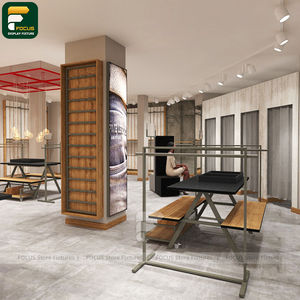 Elegante Exhibidor de Ropa para Tienda, Panel de Tela Suave, Armario para Colgar Prendas - Product Image 4