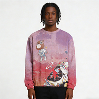Sweat-shirt à col rond pour homme avec impression photo personnalisée, style tapisserie vintage, tissé, motif tapis