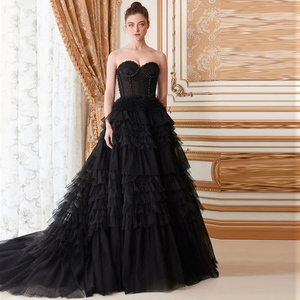 Robes de soirée élégantes bleues à col cœur pour femmes, robes de bal, robes de mariée, robes de soirée de luxe pour événements spéciaux à Dubaï SF088 - Product Image 4