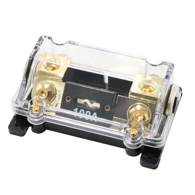 Power Distribution Block CAR Audio Amplifier 100A ANL Fuse Holder Box