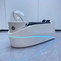 Lit de massage pour salon de coiffure et spa de style thaïlandais sans accoudoirs avec rangement pour l'eau, adapté aux hommes et aux femmes de grande taille