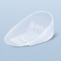 Semelles intérieures en gel de silicone souple pour le soulagement des douleurs du talon, coussinets de soin des pieds, demi-semelles rehaussantes en gel pour les pieds