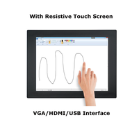 10.4 pouces 1024*768 coque métallique 4:3 LCD écran tactile résistif/capacitif panneau intégré moniteur mural