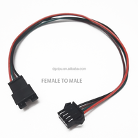 Kabel Harness LED Elektronik SMR-03V-B dengan Konektor JST SM 3P Male/Female RGB 2.5mm 2/3/6 Pin 100V AC/DC -25 +85