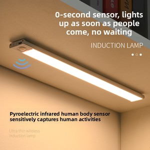 <span class=keywords><strong>Bande</strong></span> lumineuse <span class=keywords><strong>LED</strong></span> ultra-fine à détecteur de mouvement, rechargeable, magnétique, auto-adhésive, à intensité variable, blanc chaud/lumière du jour, pour intérieur et cave à vin - Product Image 2