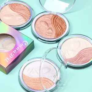 CMAADU XLKF Minerale Ingrediente e sotto Forma di Polvere di Multi-2Colors Trucco Highlighter