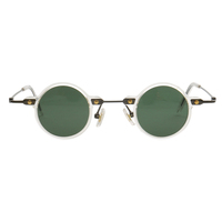 Nouvelle version chaude mode KM200 plaque d'acide acétique cadre rond Taiko rétro noir tortoisesbill lunettes de soleil polarisées