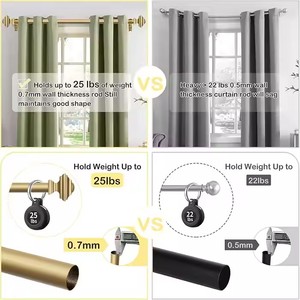 Poste de pared de cortina de metal superventas, adecuado para accesorios ajustables de paredes y ventanas en salas de estar de Casa modernas - Product Image 5