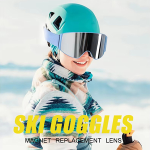 Gafas de Esquí con Protección UV400, Lentes Polarizadas Magnéticas con Espejo, Gafas de Seguridad para Deportes de Nieve, OEM, Gafas de Snowboard y Esquí con Logotipo Personalizado - Product Image 6
