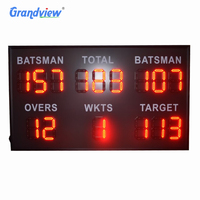 Tableau d'affichage électronique professionnel multisports à LED avec chronomètre de tir, télécommande IR et affichage des périodes pour basketball, football et tennis