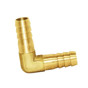 Reducer Elbow 1/2" To 3/8" ID Hose Barb 90 Degree L Right Angle Union Brass Fitting Water/Fuel/Air