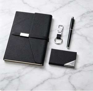 PromotionaL Diary Corporate Gift Sets Pen Key Chain <b>Notebook</b> Gift Set <b>A5</b> Business Office Diary With Name Card Holder - Product Image 3