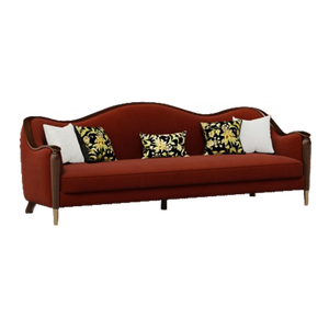 Juego de Sofás de Tela de Lujo Moderno para Mansión, Sofá con Estructura de Madera y Relleno de Esponja para Sala de Estar - Product Image 4