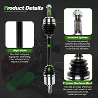 Arbre de transmission CV en acier lourd JXAP 40CR pour Dodge Ram 1500, ensemble d'arbre de transmission CV haute performance Ram 1500 certifié IATF16949