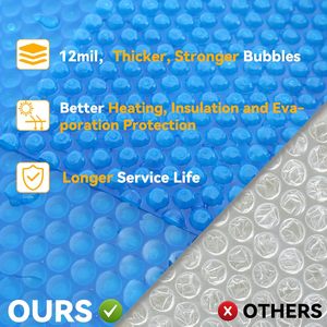 Couverture de <span class=keywords><strong>piscine</strong></span> solaire <span class=keywords><strong>sur</strong></span> <span class=keywords><strong>mesure</strong></span>, imperméable, résistante aux déchirures, isolation thermique, pour <span class=keywords><strong>piscine</strong></span> hors sol ou enterrée - Product Image 5