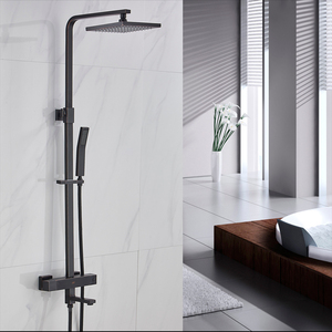 Ensemble de robinet de salle de bains antique Thermostat douche <span class=keywords><strong>thermostatique</strong></span> mitigeur complet avec ensemble de douche - Product Image 3