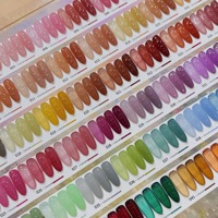 Lot de 50 couleurs de vernis à ongles gel transparent toutes saisons, populaire, effet UV, pour salon de manucure professionnel, texture rose