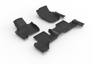 Tapis de sol de voiture de luxe 5D double couche TPE imperméable écologique à motif diamant 3 pièces pour <span class=keywords><strong>Mazda</strong></span> CX-60 2025 - Product Image 2