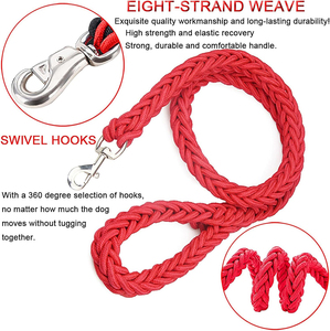 Set Guinzaglio e <span class=keywords><strong>Collare</strong></span> <span class=keywords><strong>a</strong></span> Mezza Strappo Nibao in Nylon Intrecciato Resistente con Catena Metallica - Product Image 2
