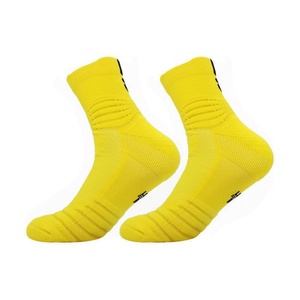 Youth Men's Performance Sports <b>Socks</b> <b>Moisture</b>-Wicking Anti-Slip Crew <b>Socks</b> with Compression & Terry Cushion - Product Image 2