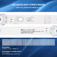 Bande LED intelligente pour rétroéclairage 55 pouces JL.D550A1330-006BS-M_V01 5.0 Luces LED Para TV pour Sansui SMX55N1UNF 55DM7700 Aluminium 1040MM