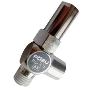 เช็ควาล์ว POSU ของแท้จากไต้หวัน รุ่น PC-1/4S สำหรับระบบลมเข้า PC1/4S ข้อต่อเครื่องกลึง CNC - Product Image 1