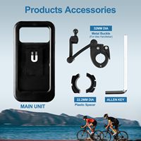 Support de téléphone pour moto EONLINE, étanche, magnétique, support de guidon de vélo, base mobile robuste, 360° antivol