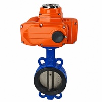 Vanne papillon électrique antidéflagrante, corps en fonte ductile avec joints en PTFE, disque en fonte ductile, DN125~DN150 (NPS5"~6")