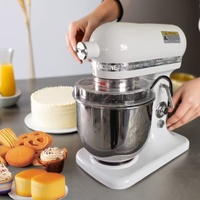 Batteur Mélangeur Planétaire Commercial B7 7L pour Boulangerie, Machine à Mélanger la Pâte Électrique 7 Litres pour Cuisine et Pâtisserie