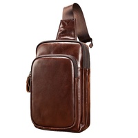 Sac de poitrine en cuir véritable pour homme, sac bandoulière élégant, sac de sport de haute qualité pour l'extérieur