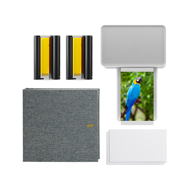 Instant Photo Printer 1S Set with Colour Photographic Paper and Ribbon
