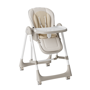 Seggiolone per Bambini con Rotazione a 360 Gradi °   Sedia a <span class=keywords><strong>Dondolo</strong></span> con Ruote Universali, Cuscino in Pelle, Seduta Allargata, Altezza Regolabile - Product Image 2