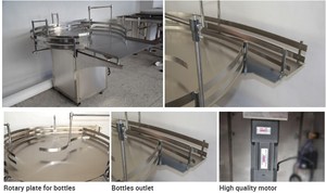 Tự động điện 80cm 100cm 120cm đường kính xoay tích lũy bảng cho dây chuyền đóng chai - Product Image 3