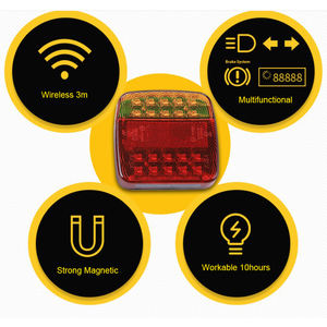 Kit <span class=keywords><strong>de</strong></span> <span class=keywords><strong>feux</strong></span> <span class=keywords><strong>de</strong></span> <span class=keywords><strong>remorque</strong></span> magnétiques sans fil, <span class=keywords><strong>feux</strong></span> <span class=keywords><strong>de</strong></span> remorquage LED pour camions, bateaux, camping-cars, caravanes avec 2 options <span class=keywords><strong>de</strong></span> montage, <span class=keywords><strong>feux</strong></span> <span class=keywords><strong>de</strong></span> freinage, <span class=keywords><strong>feux</strong></span> arrière, <span class=keywords><strong>plaque</strong></span> d'immatriculation - Product Image 4
