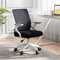 Chaise de bureau moderne en maille avec accoudoirs et appui-tête réglables, pivotante, pour la maison, le bureau et l'étude