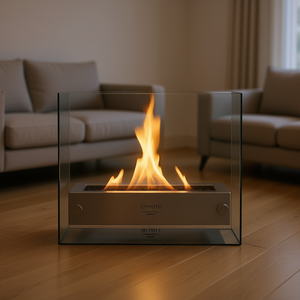 Cheminée à éthanol de table Cohoote en acier inoxydable avec verre trempé, design minimaliste pour salon intérieur - Product Image 2