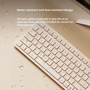 ชุดเมาส์คีย์บอร์ดไร้สายแบบเงียบพร้อมไฟ LED, ชุดต่อ USB แบ็คไลท์สำหรับสำนักงานแล็ปท็อปแคชเชียร์ใหม่ - Product Image 4