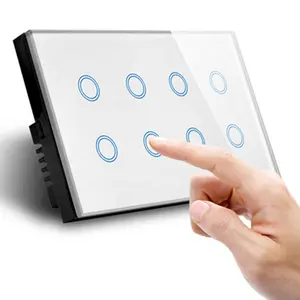 Wall Switches Smart Light WiFi Touch Switch 8 Gang Touch Screen Monitors