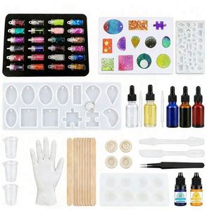 Premium UV Resin Jewelry Making <b>Kit</b> DIY <b>Model</b> Handmade Hand-painted Hard Crystal Clear Epoxy Fast Curing Silicone Molds Pendants - Product Image 4