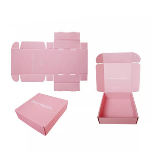 Custom Kraft Corrugated Gift Fold Mailing Shipping <strong>Box</strong> Pink <strong>Paper</strong> Packaging Mailer <strong>Box</strong> For T Shirt Or Clothes - Product Image 6